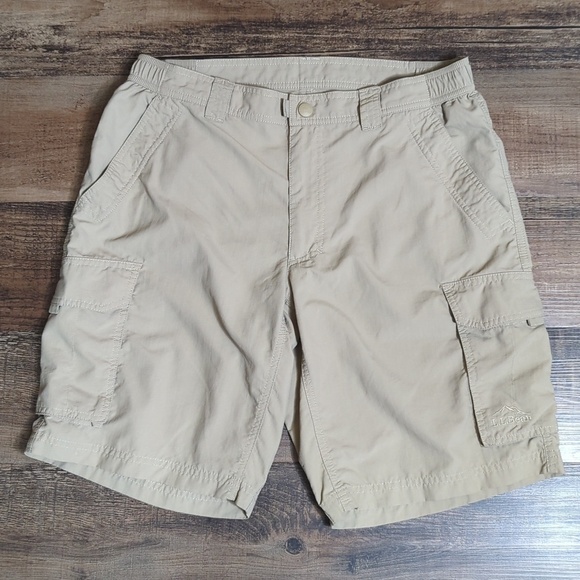 L.L. Bean Other - L.L. Bean Men's Cresta Cargo Hiking Shorts Size Med-Reg in Khaki Tan 100% Nylon